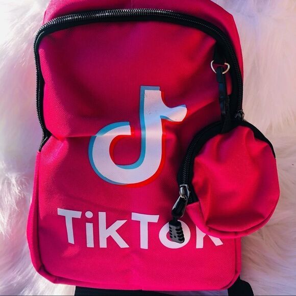 Brand New Trendy Kids Tik Tok School‎ Bagpack with coin purse (Pink)Small - Picture 3 of 8